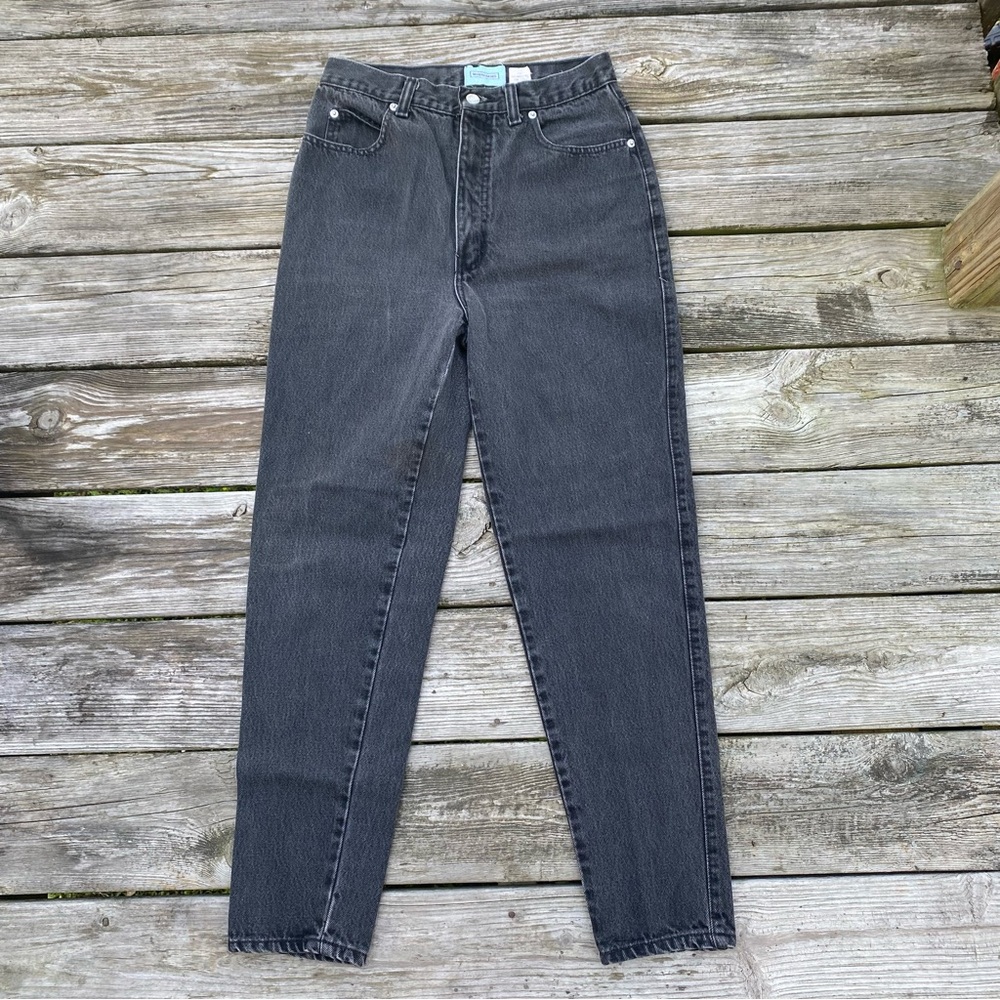 Vtg. Sasson Black High Rise Mom Jeans Size 27